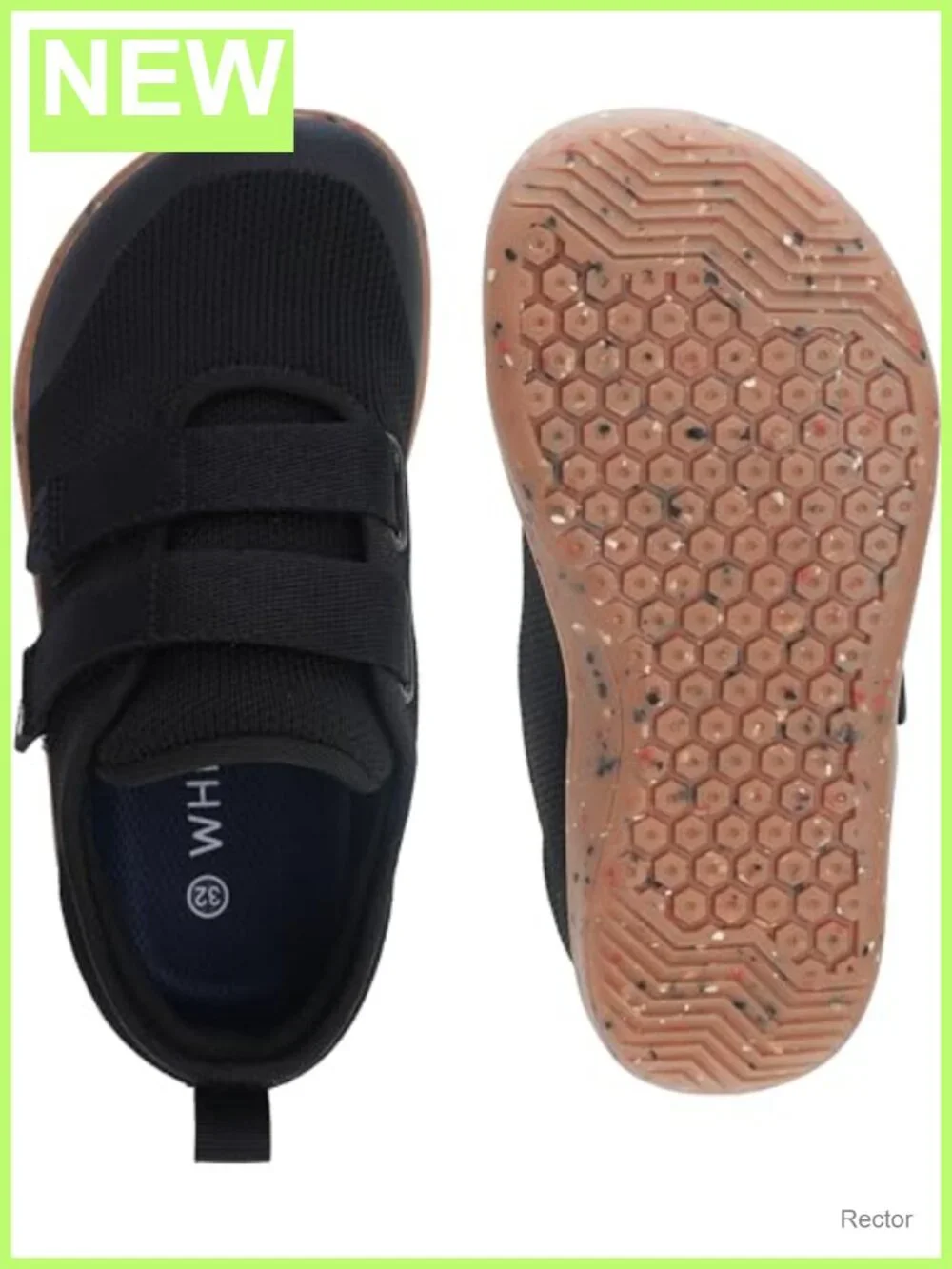 Toddler Wide Barefoot Shoes Breathable Mesh Hook & Loop Sneakers